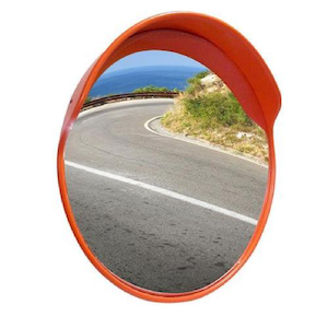 Convex Mirror 80 cm | Outdoor Acrylic/Polycarbonate Traffic Safety Mirror with Mounting Kit | Driveway, Warehouse, Blind Spot